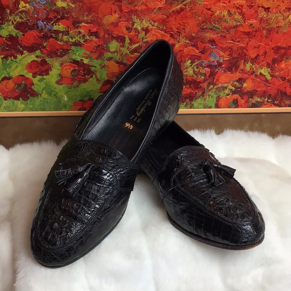 Mens Genuine Alligator Shoes
